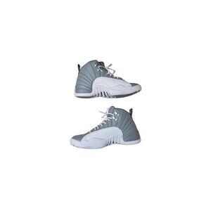 Air Jordan 12 Retro Sneakers Size 8 Mens White & Grey Basketball Shoes Durable